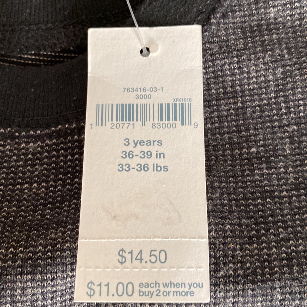 NWT 3 Long Sleeve T BUNDLE Baby GAP & Cherokee Size 3T - Picture 9 of 9